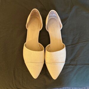 Jenni Kayne D'Orsay Straw Raffia Natural Ivory Flats EU 38.5/US 8.5